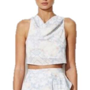 Winona Powder Blue Drape Crop Set
